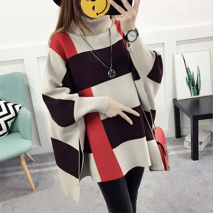 2019 Women Pullover Female Sweater Fashion Autumn Winter Plus Size Shawl Warm Casual Loose Knitted Tops