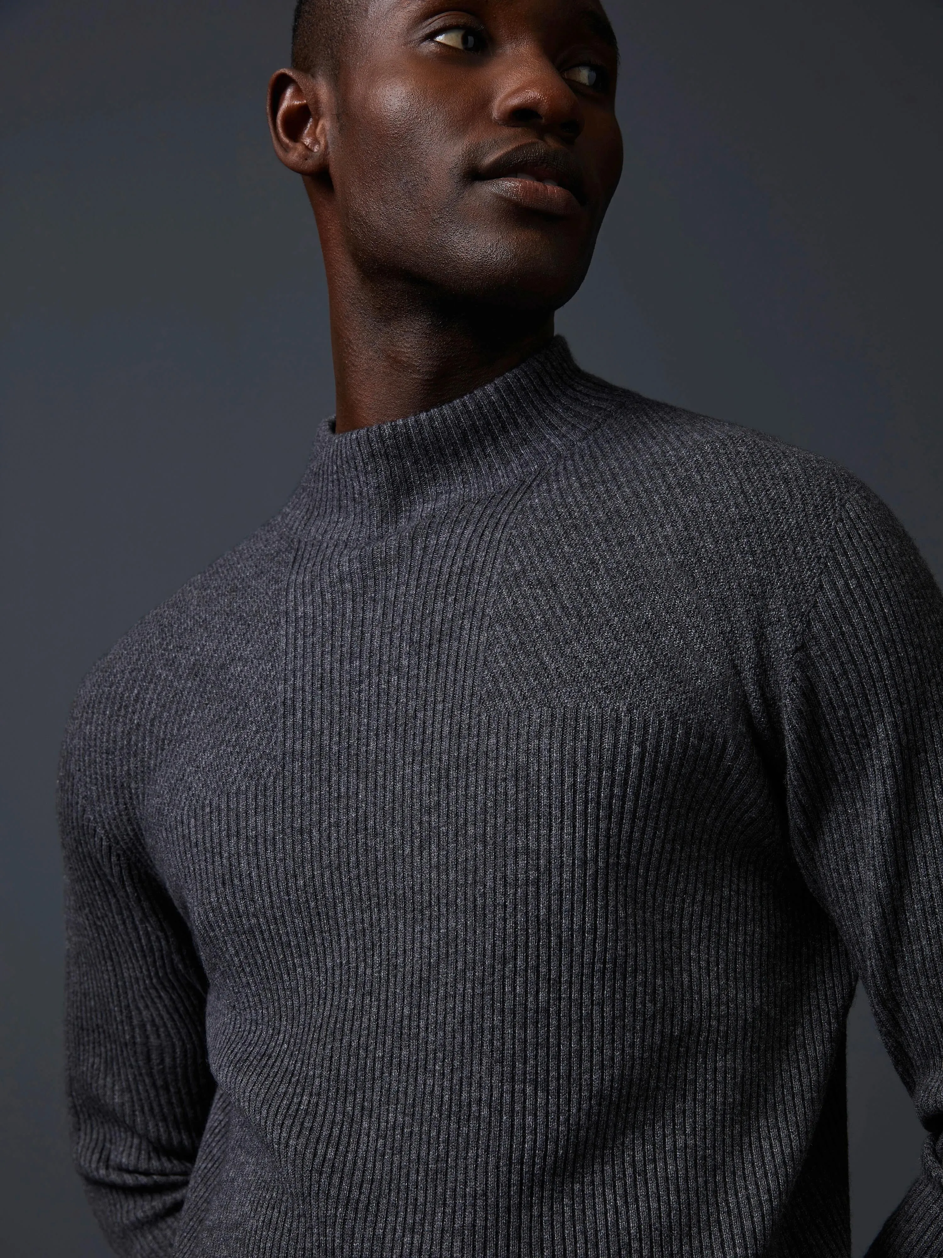 AlphaTauri Fluck Seamless 3D-Knit Cashmere-Blend Turtleneck Grey