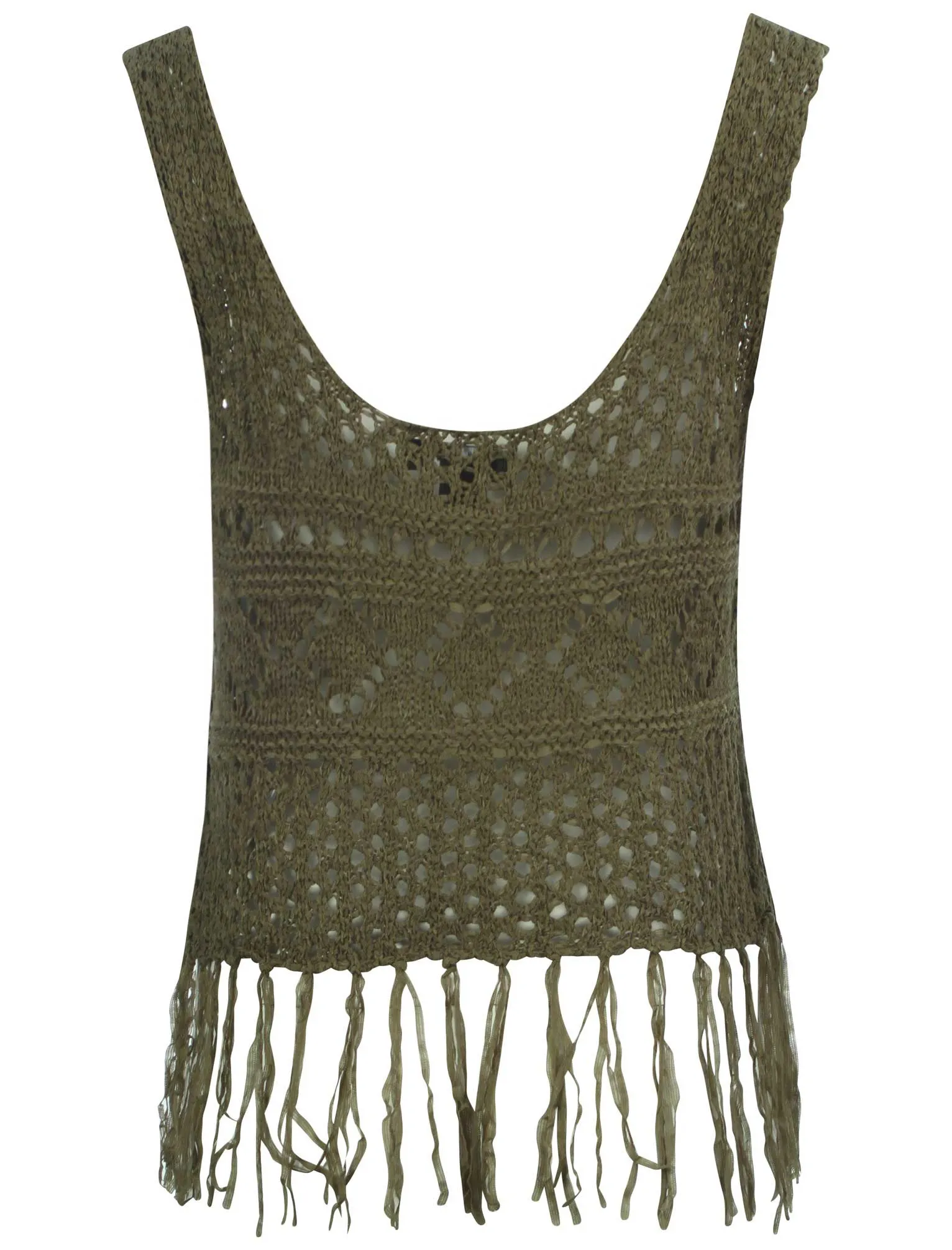 Amara Reya Sienna khaki knitted vest