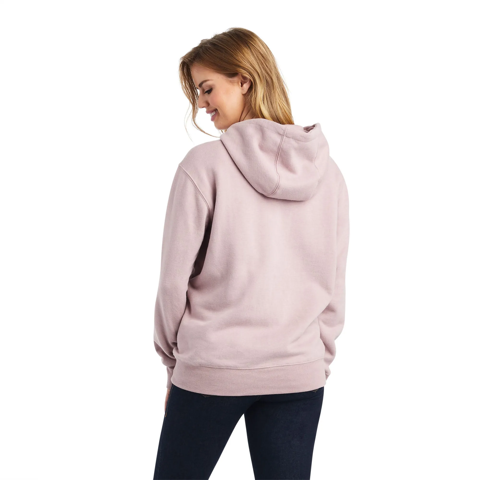 Ariat Women's Real Sequin Logo Hoodie, Rose Heather