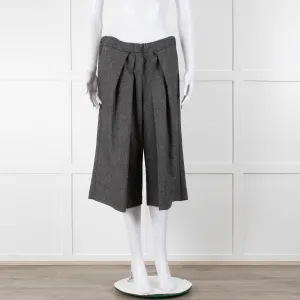 Brunello Cucinelli Grey Wool And Cashmere Blend Culottes