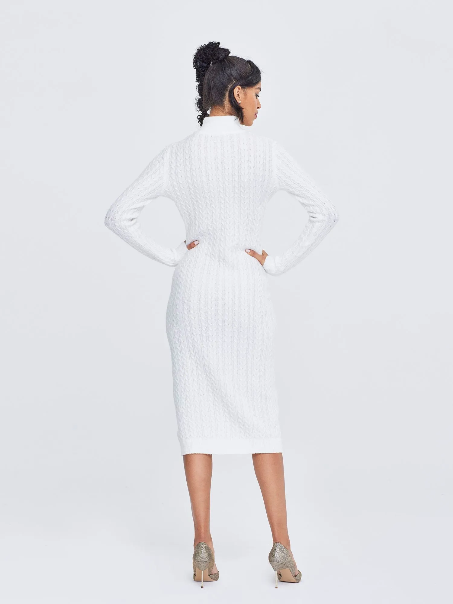 Cable-Knit Sweater Dress