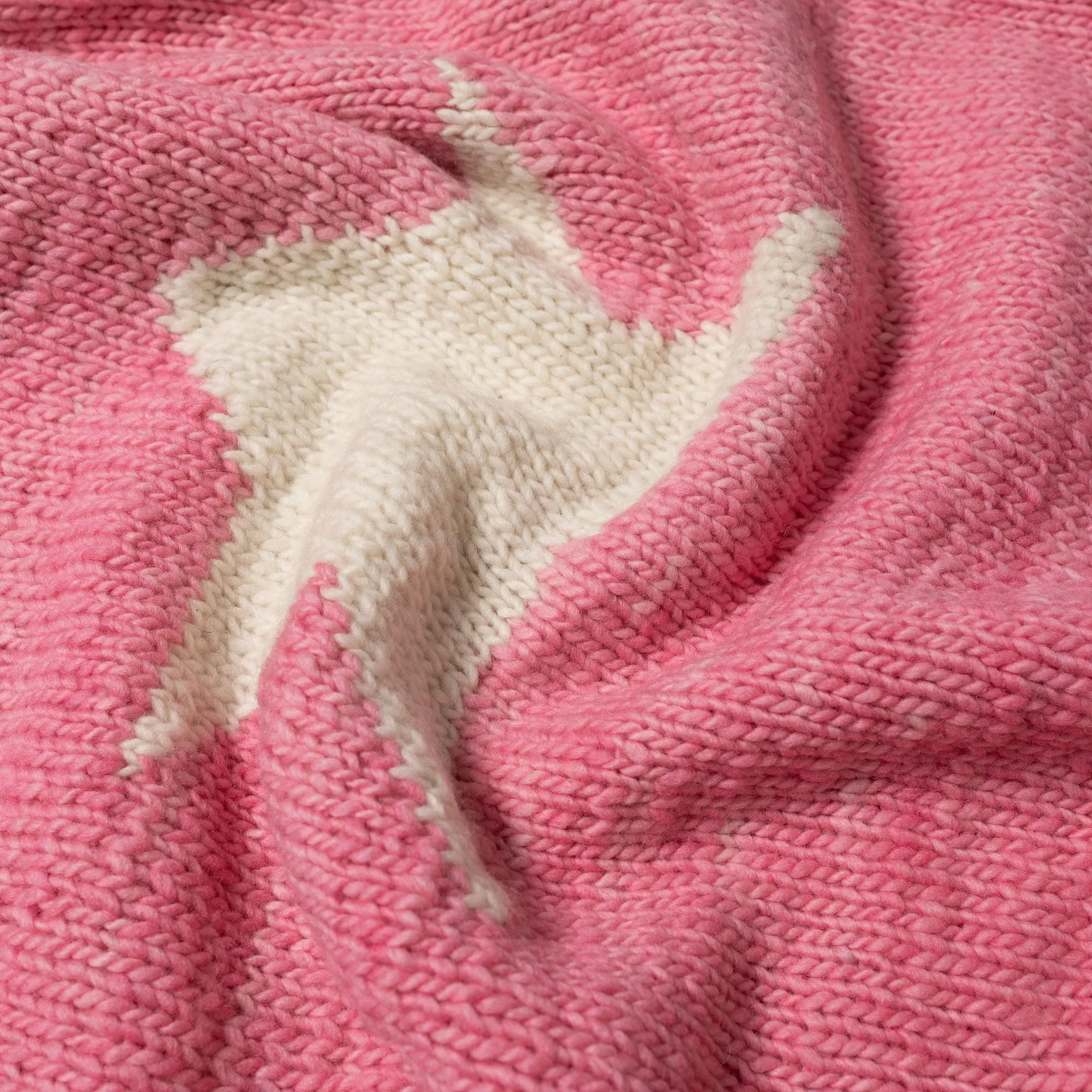 Chamula Star Pullover Lt. Pink x Ivory