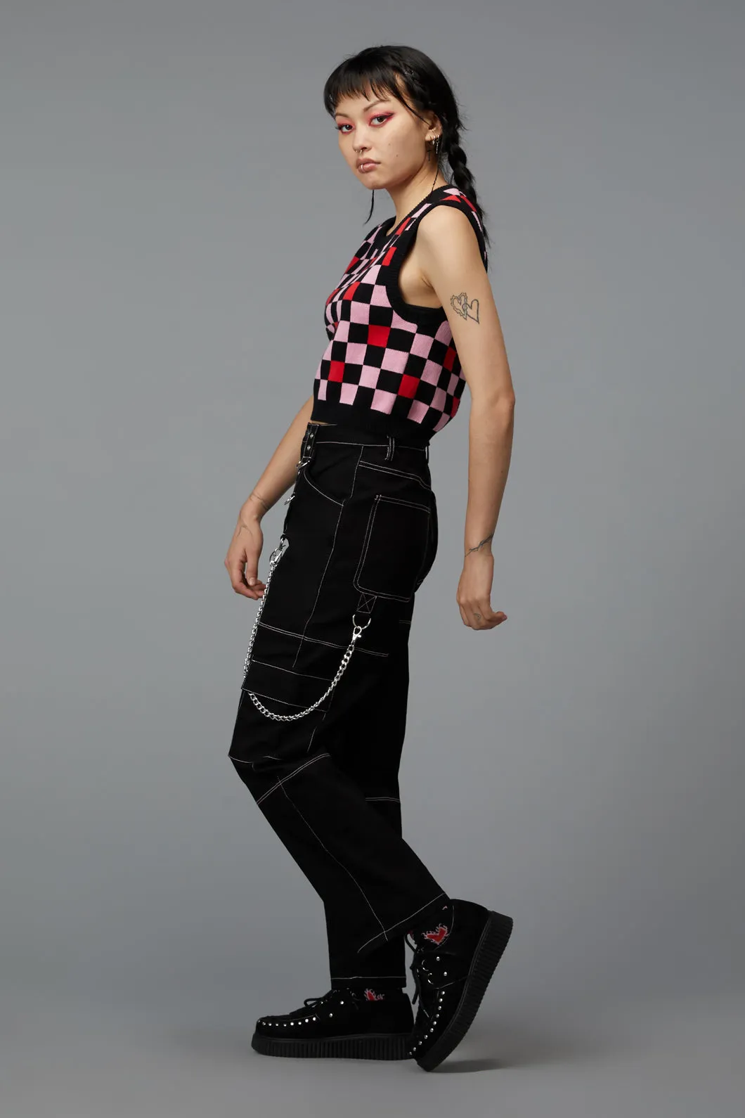 Checker Knit Vest