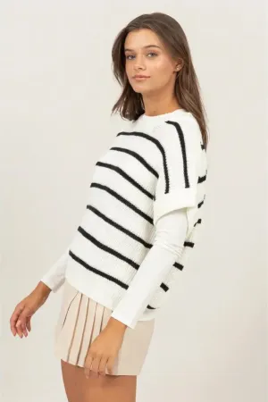 Cozy Striped Sweater Sleeveless