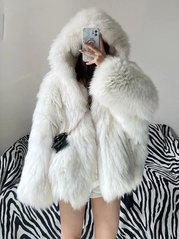 Faux Fur Hooded Jacket