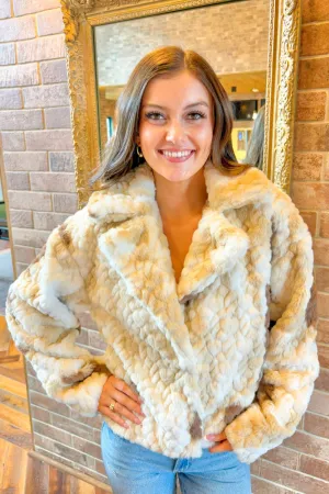 Faux Fur Jacket Off White