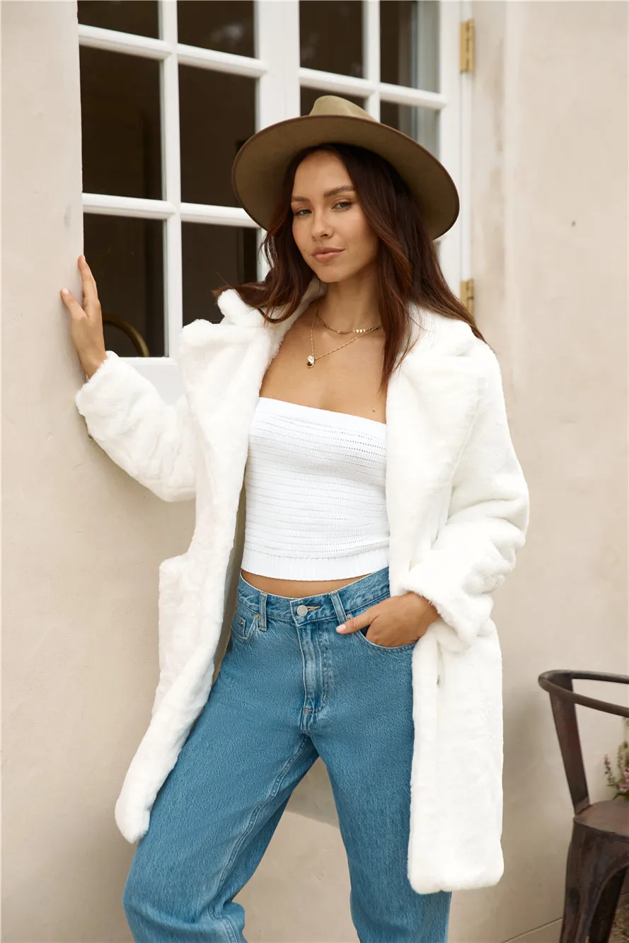 Fuzzy Feeling Coat White