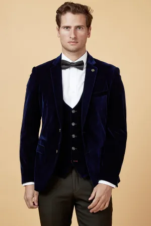 HUDSON - Navy Velvet Blazer