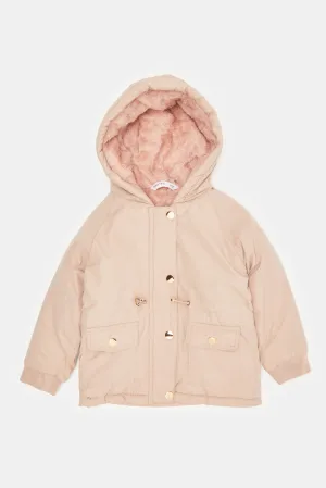 Infant Girls Pink Trench Jacket