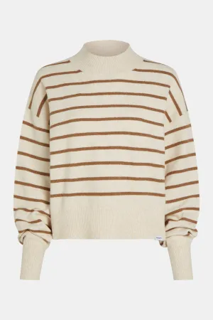 JUMPER STRIPE (W24B300LTD) CREAM - BIZON