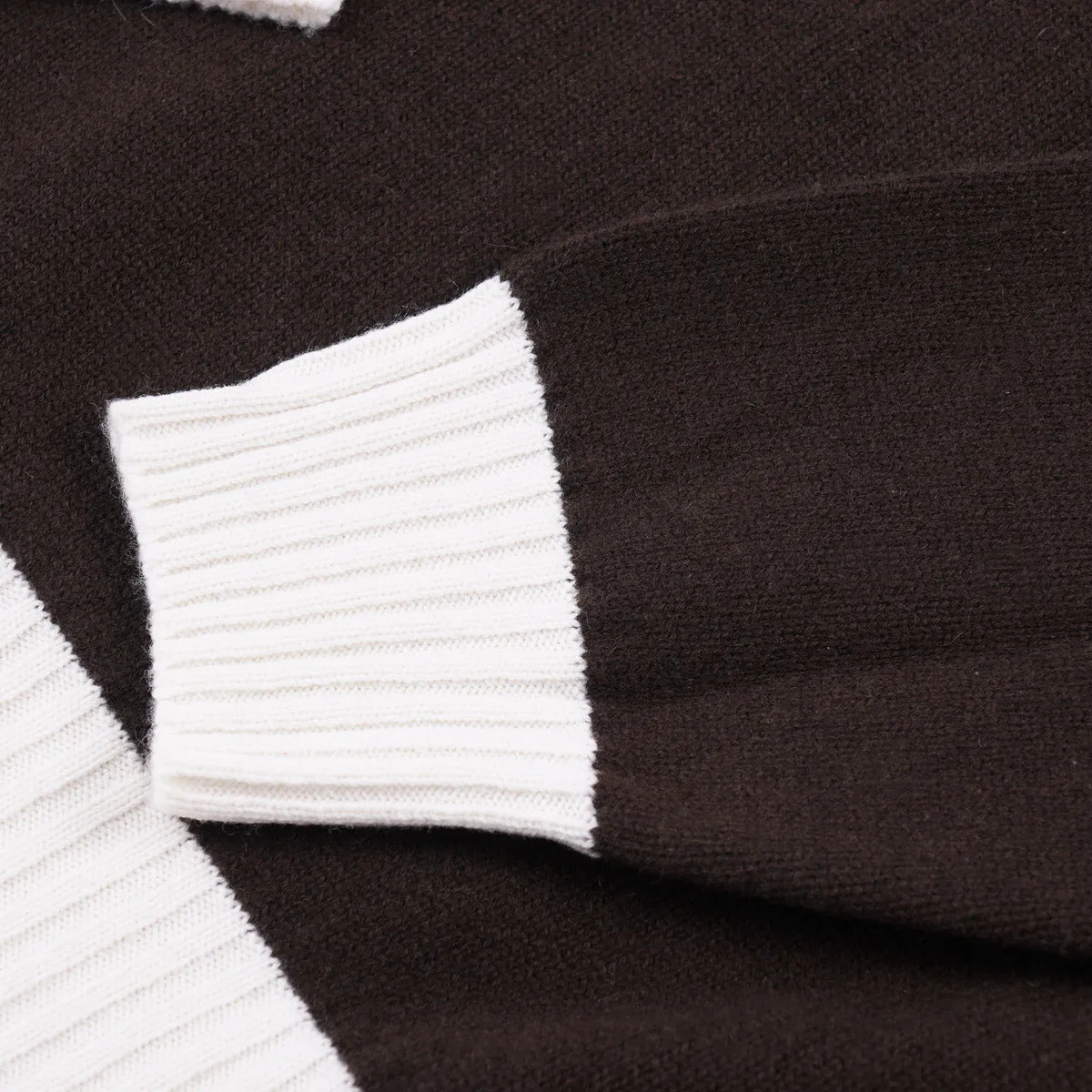 Kiton Contrast Knit Cashmere Sweater