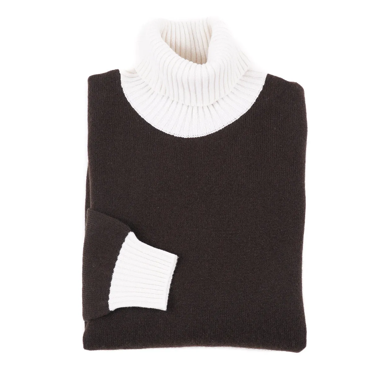 Kiton Contrast Knit Cashmere Sweater