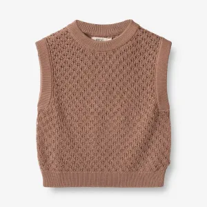 Knit Vest Saga - berry dust