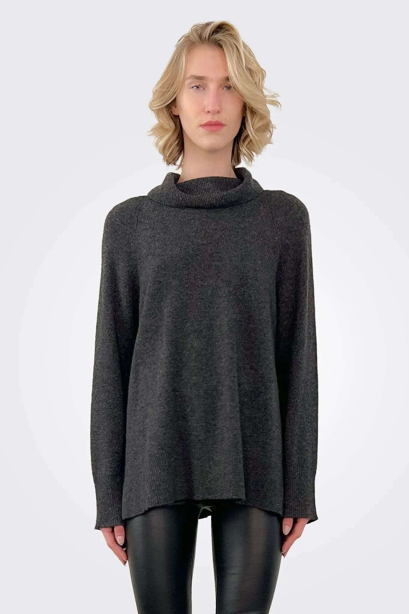 Live In Cashmere Turtleneck - Charcoal