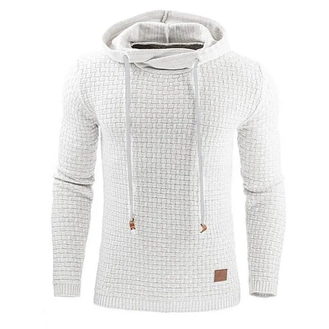 Men Warm Knitted Sweater Casual Hooded Pullover