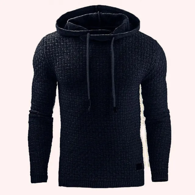 Men Warm Knitted Sweater Casual Hooded Pullover