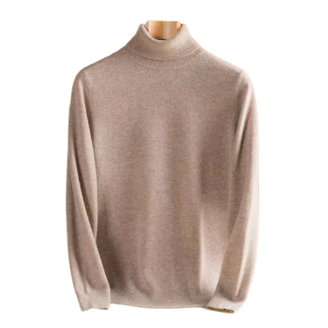 Men's 100% Cashmere Wool Turtleneck Sweater