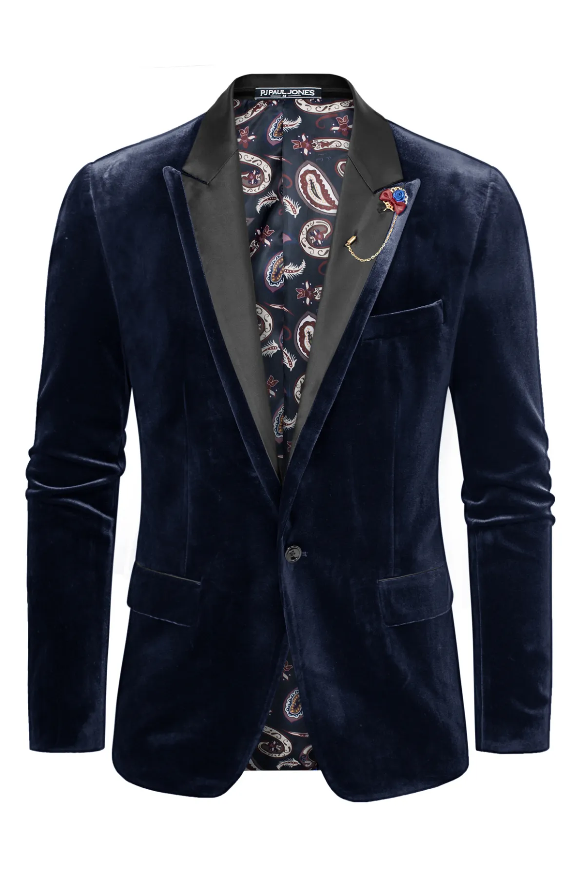 Men's Blazer Velvet One Button Sports Coat Party Wedding Suit Jacket