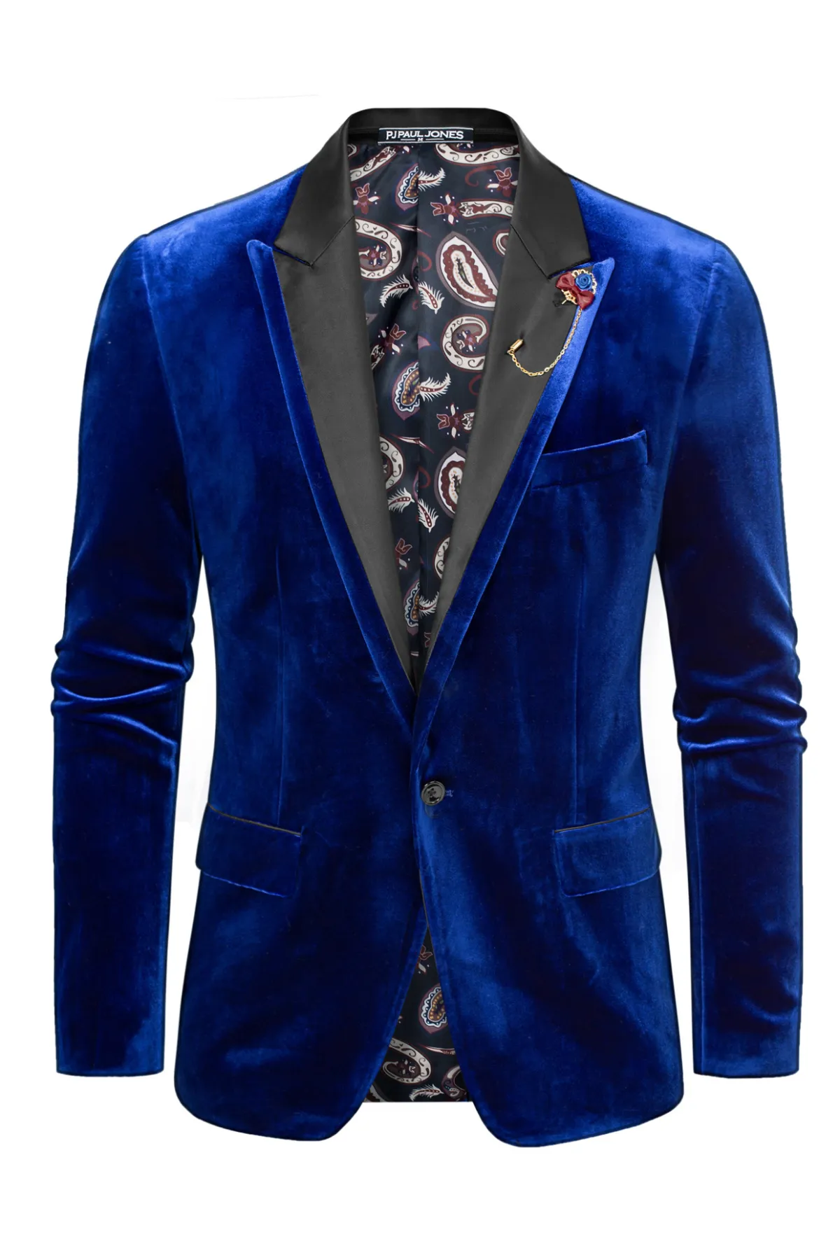 Men's Blazer Velvet One Button Sports Coat Party Wedding Suit Jacket