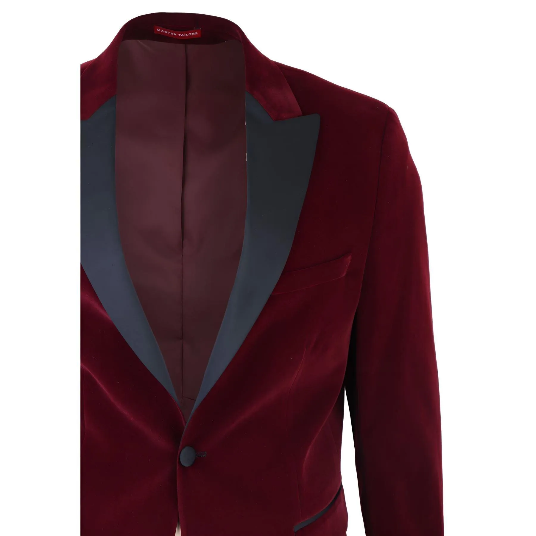 Mens Wine Velvet Tuxedo Blazer Satin Peak Lapels Dinner Jacket Wedding Prom Black Tie