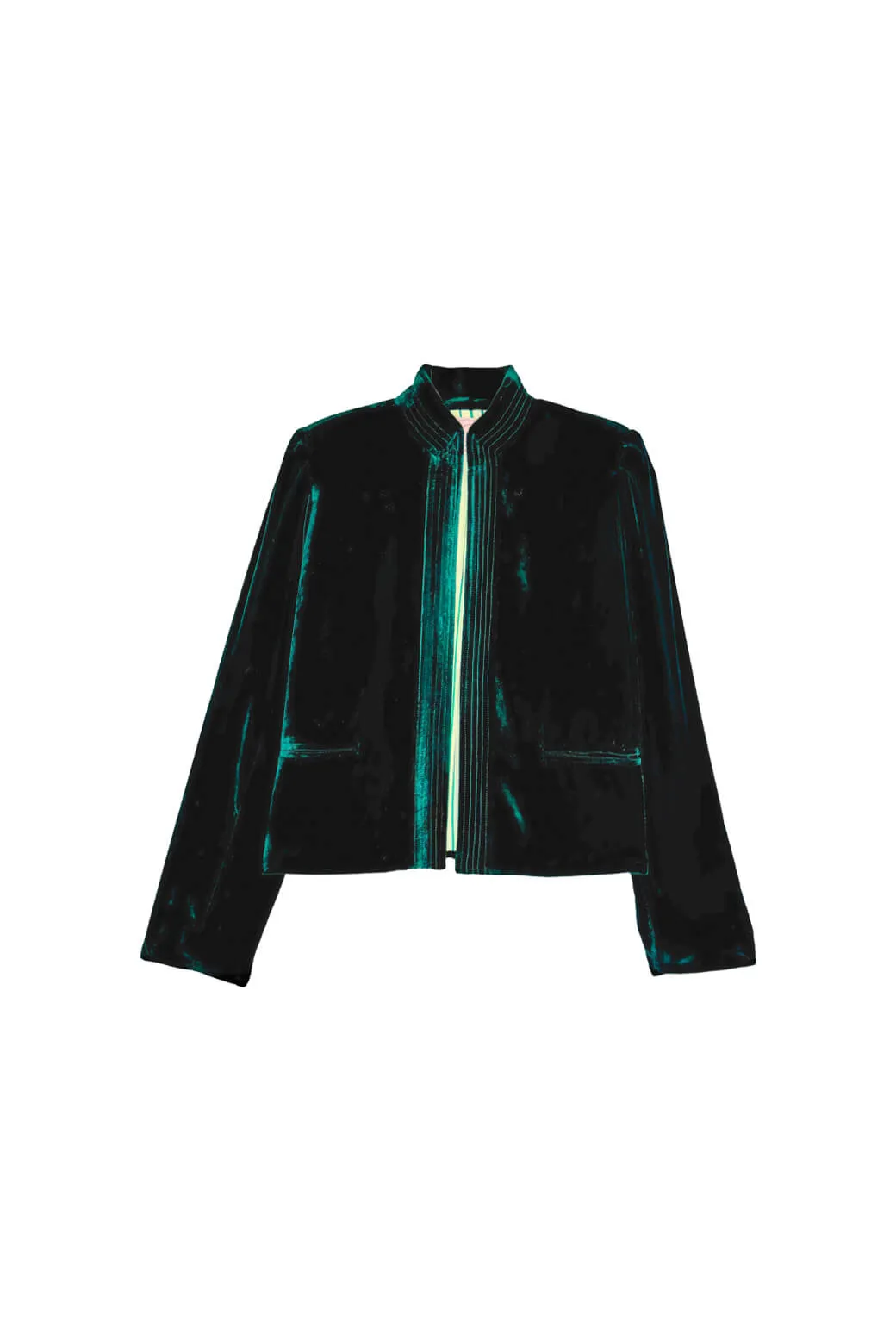 Mona Lee Blazer - Emerald Velvet