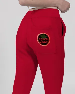 Outspoken Designs 05-01 "Teach Peace" Designer Lane Seven Ladies Premium Fleece Joggers (2 colors)