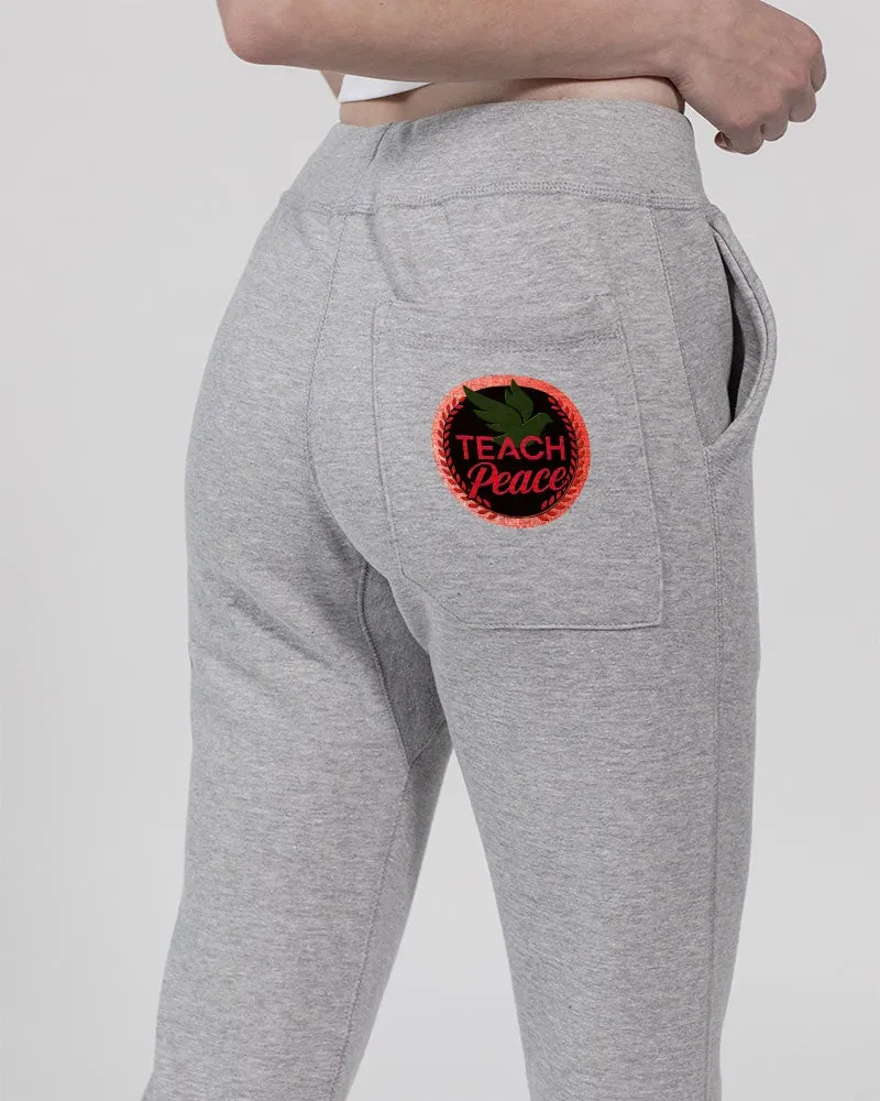 Outspoken Designs 05-01 "Teach Peace" Designer Lane Seven Ladies Premium Fleece Joggers (2 colors)