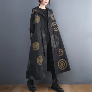 Oversized Abstract Polka Dot Coat