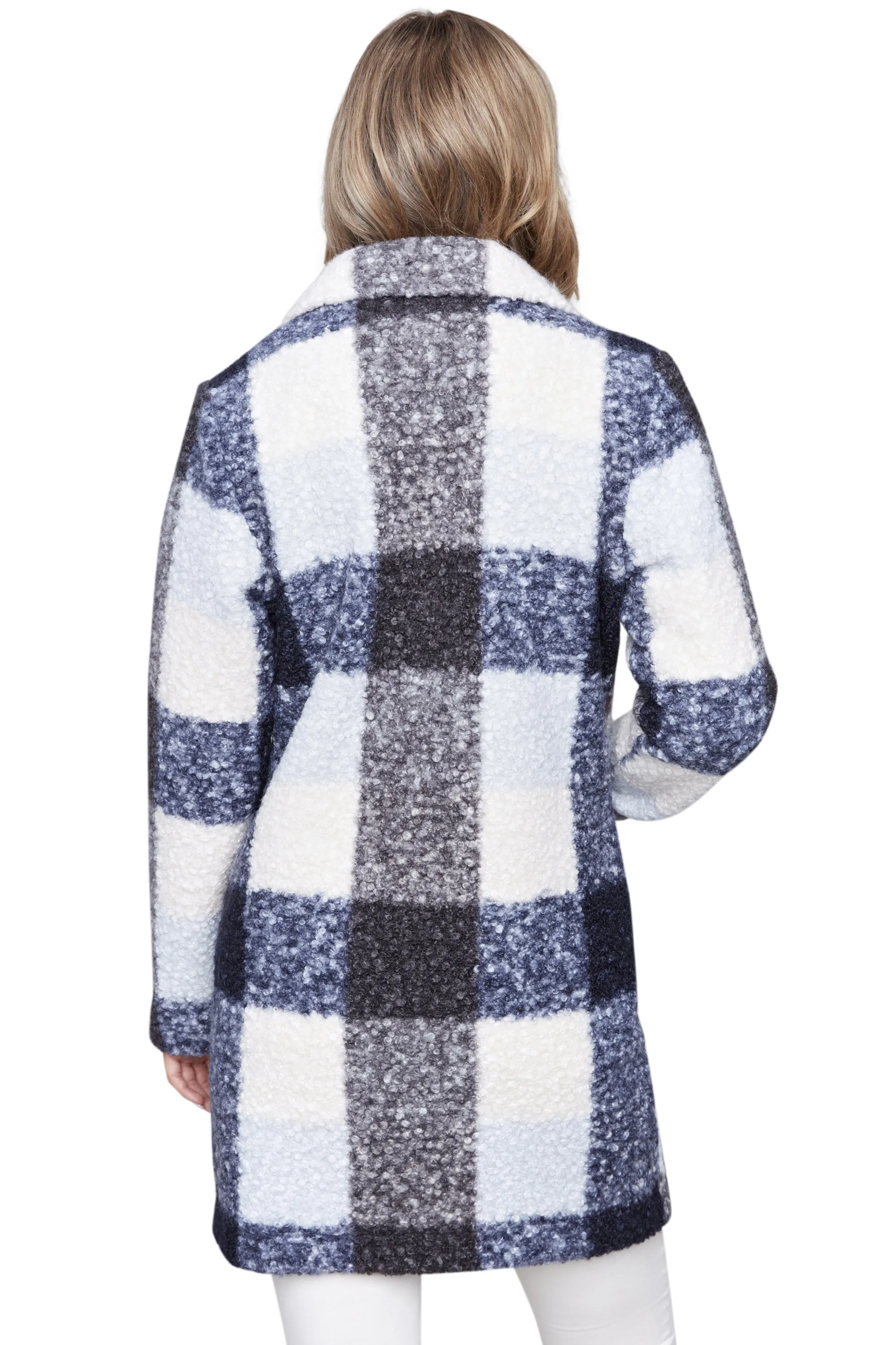 Plaid Bouclé Coat