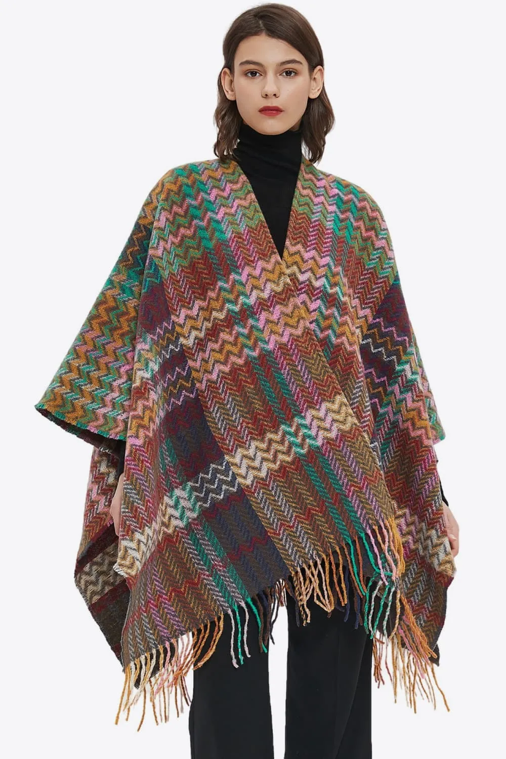 Plaid Fringe Scarf - Rustic Chic Wrap