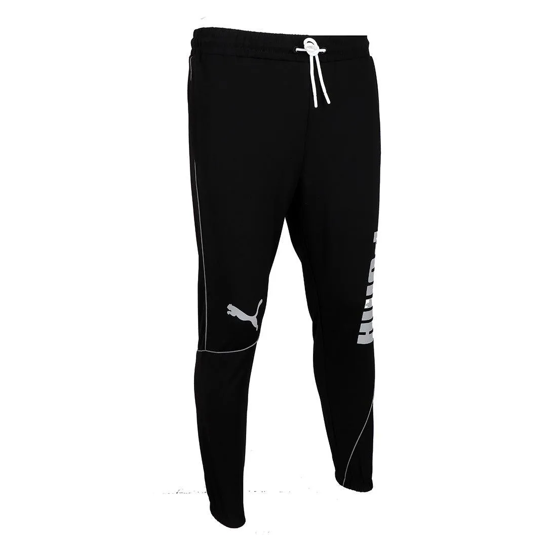 Puma Men's Comfortable Cotton Sweatpants With Bold Side Logo - Black