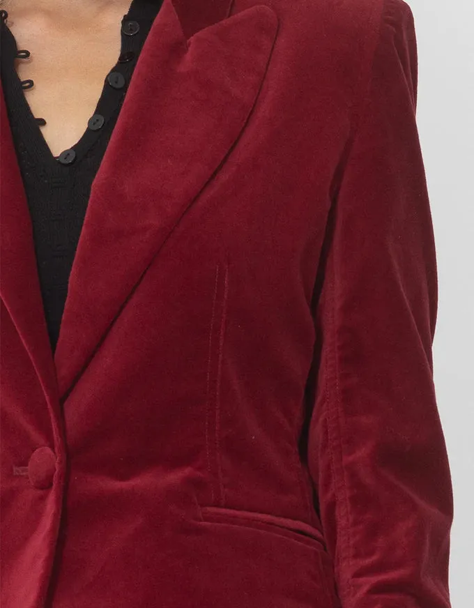 Ringmaster Velvet Blazer Ruby