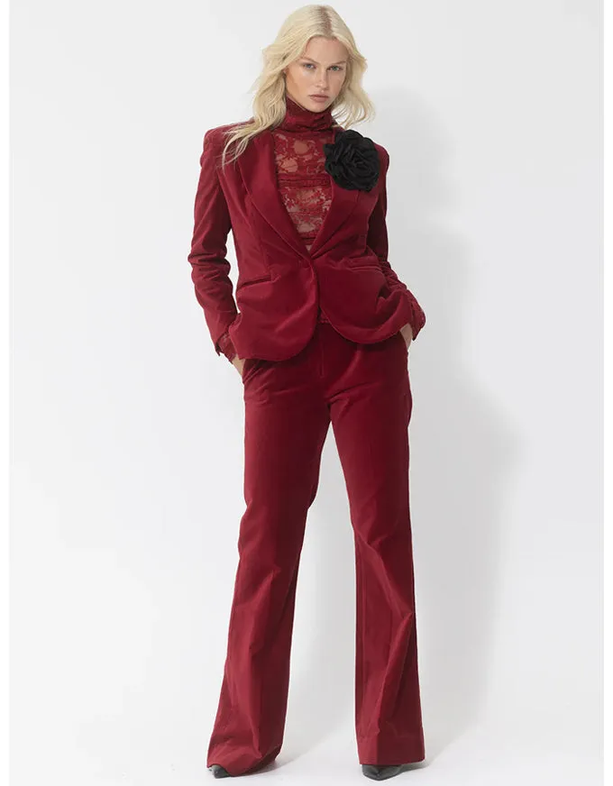 Ringmaster Velvet Blazer Ruby