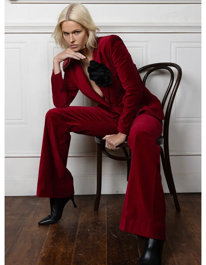 Ringmaster Velvet Blazer Ruby