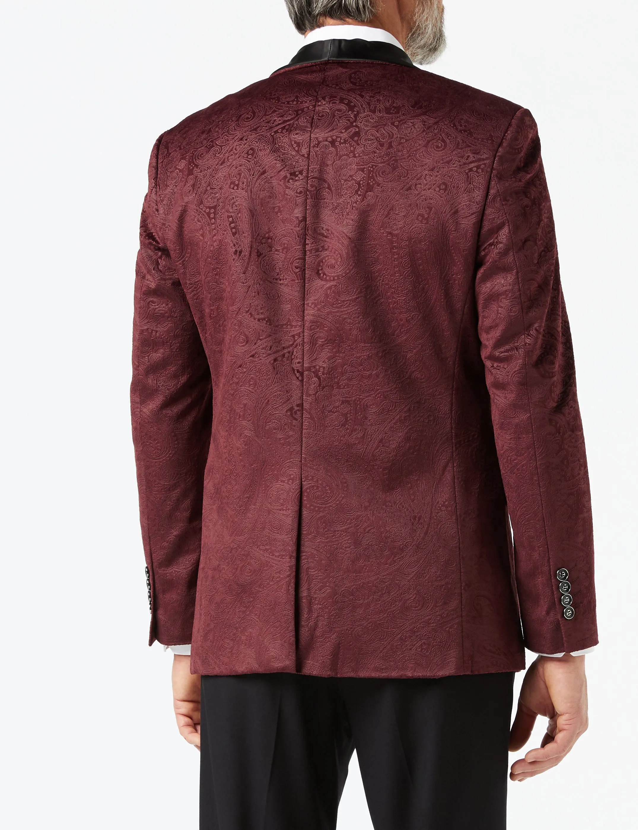 RONY - MAROON VELVET PAISLEY BLAZER