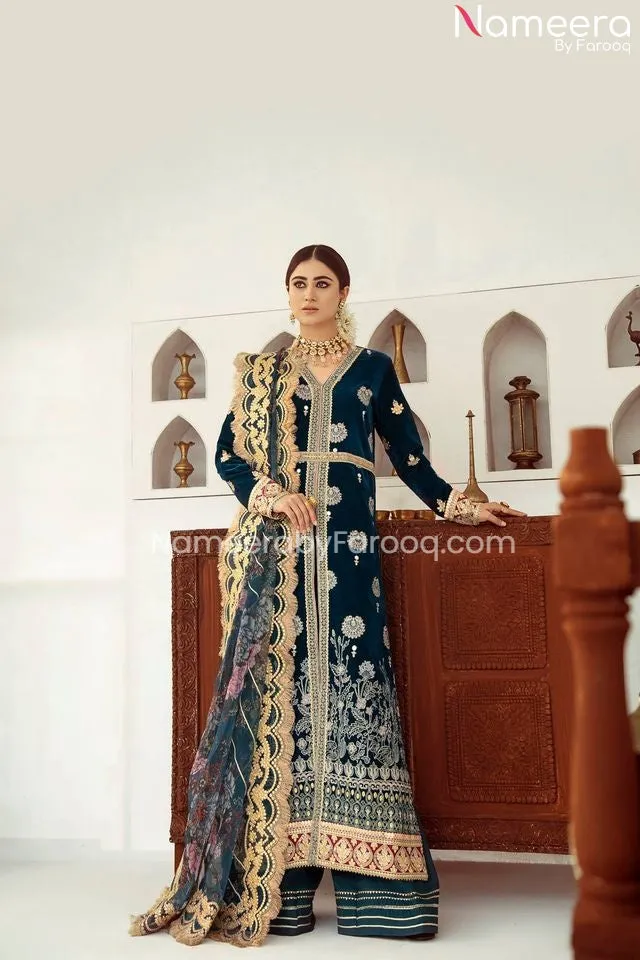 Royal Velvet Salwar Kameez Pakistani Design Dress #PN36