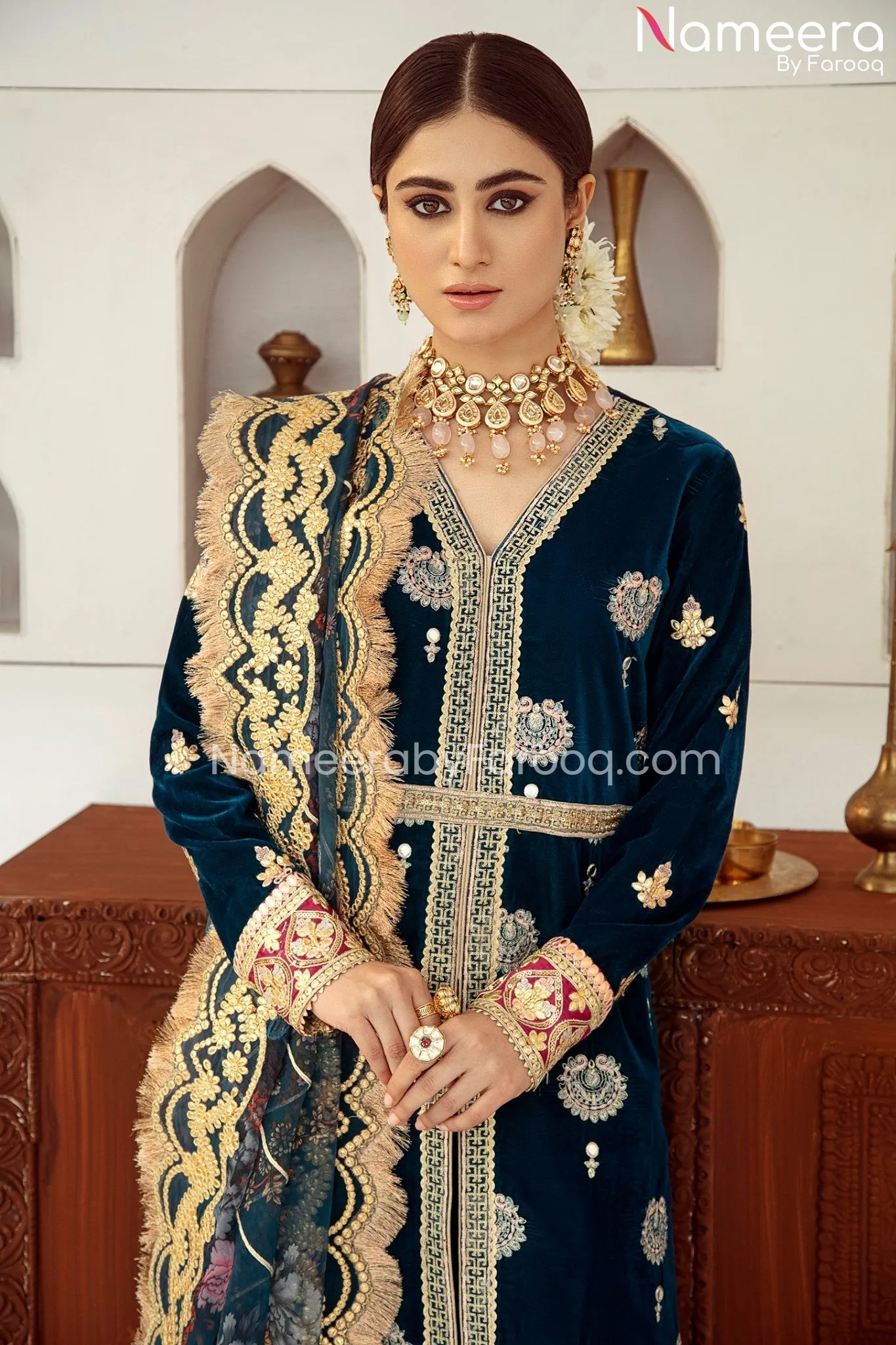 Royal Velvet Salwar Kameez Pakistani Design Dress #PN36