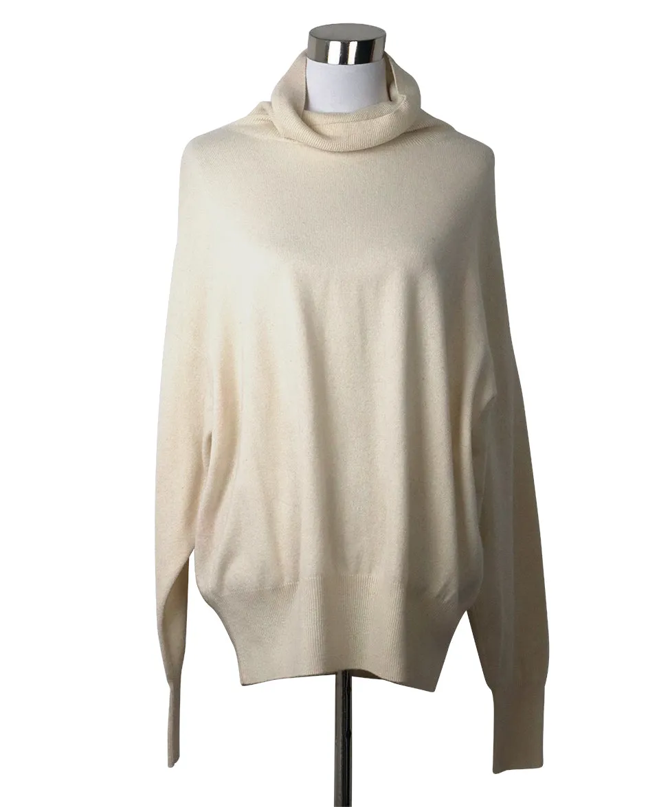 Sonia Rykiel Ivory Cashmere Turtleneck sz 12