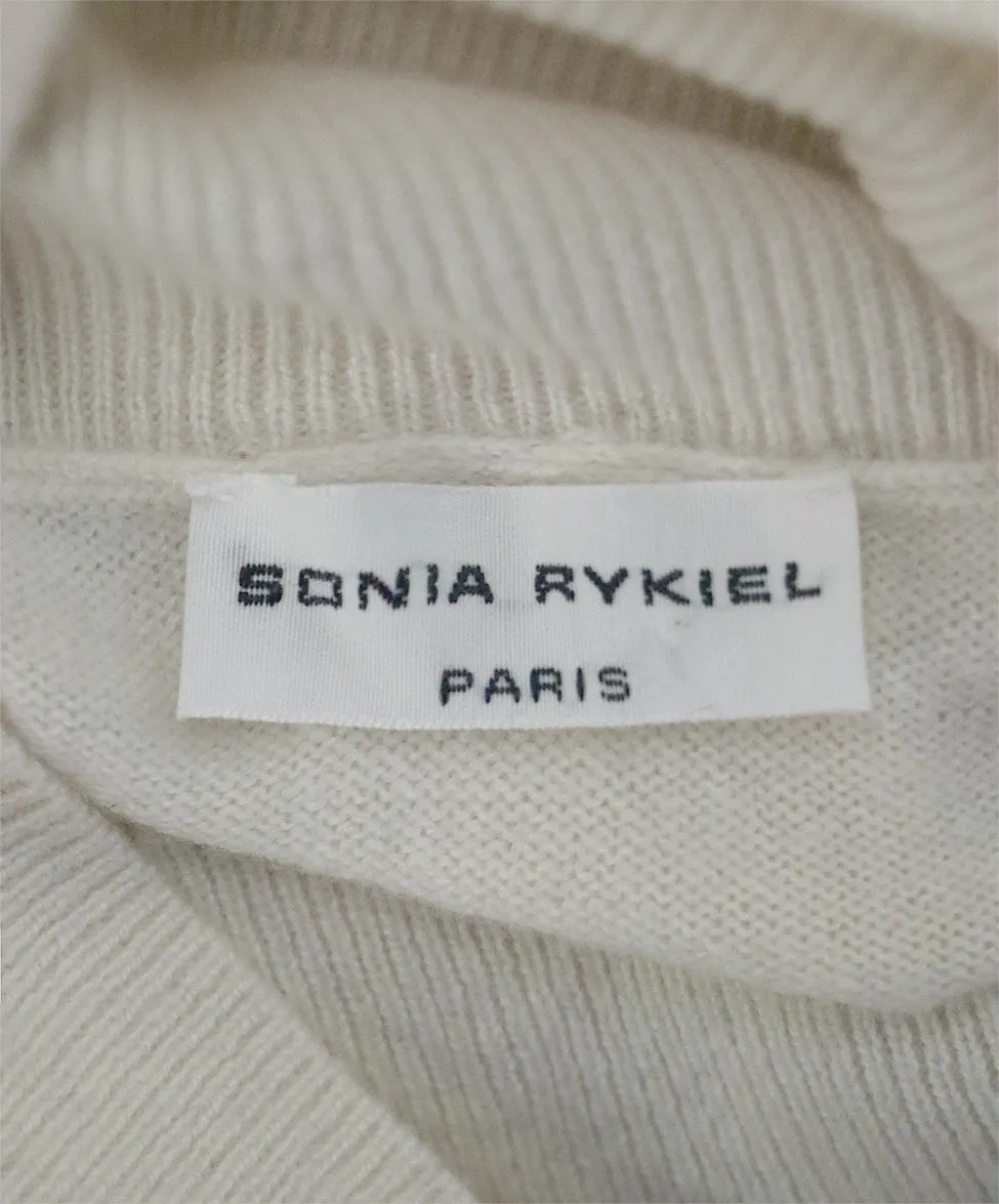 Sonia Rykiel Ivory Cashmere Turtleneck sz 12