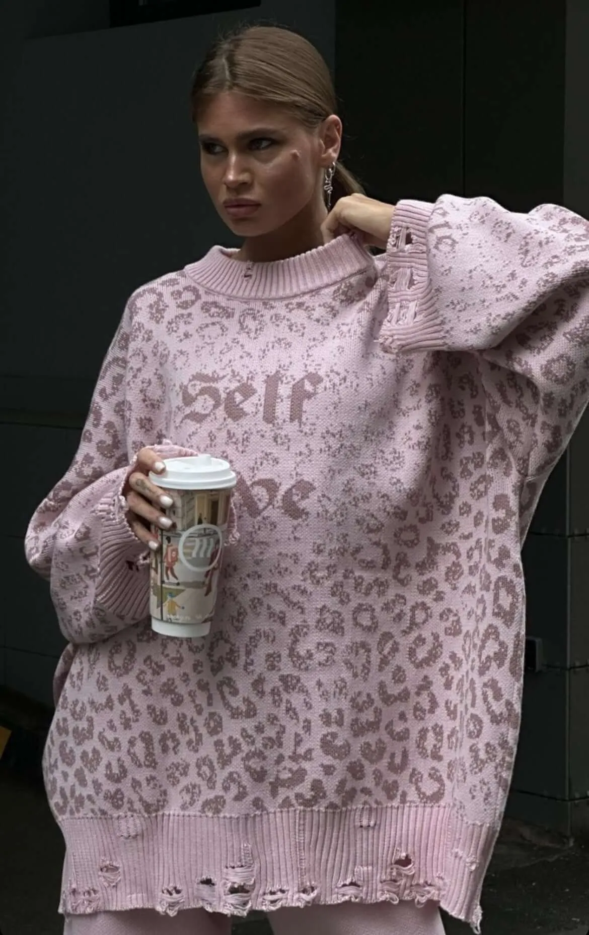 Streetwear Knitted Pullover Sweater