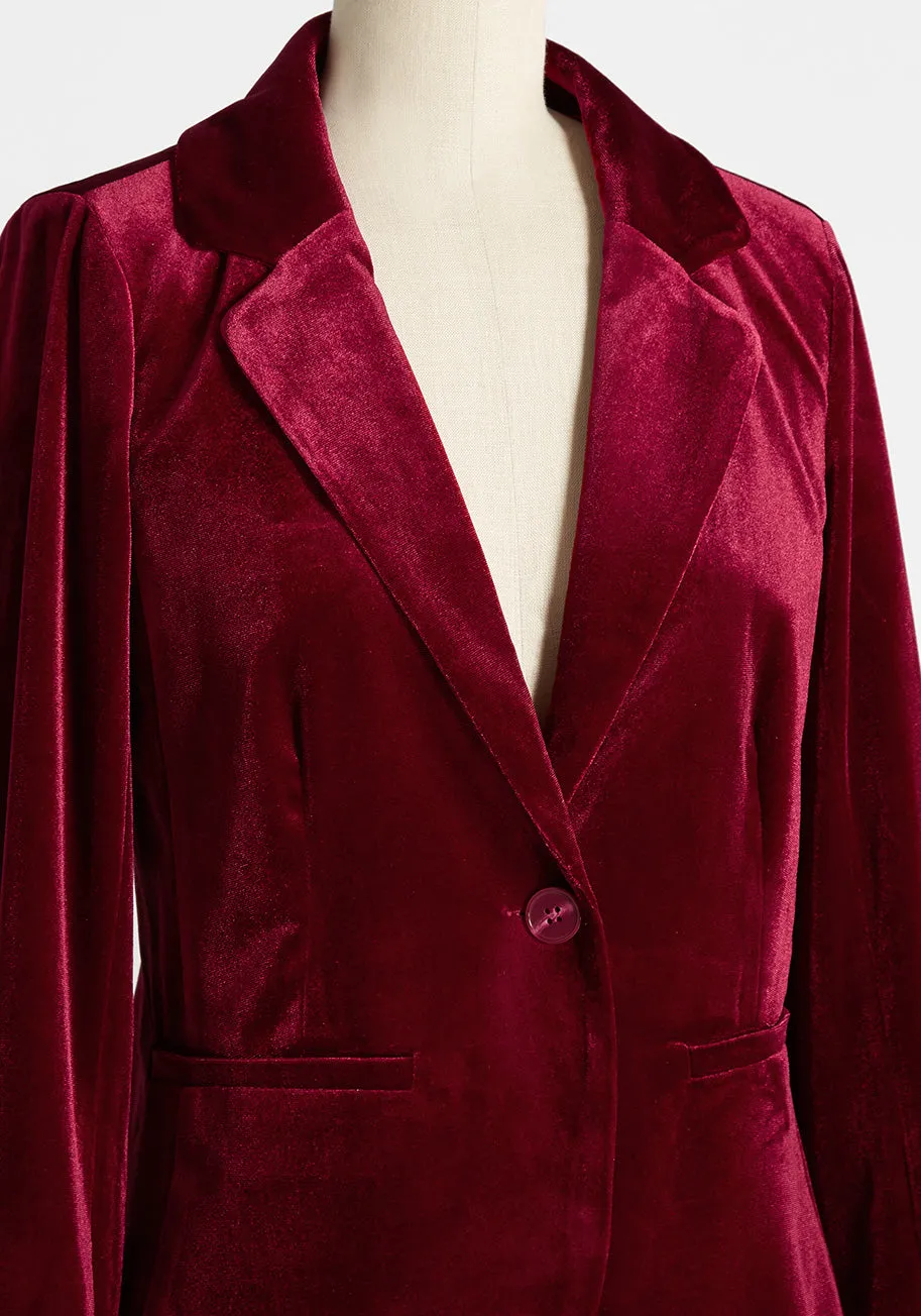 Timeless Tailoring Velvet Blazer