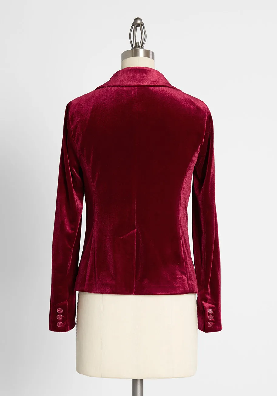 Timeless Tailoring Velvet Blazer