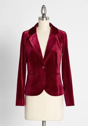 Timeless Tailoring Velvet Blazer