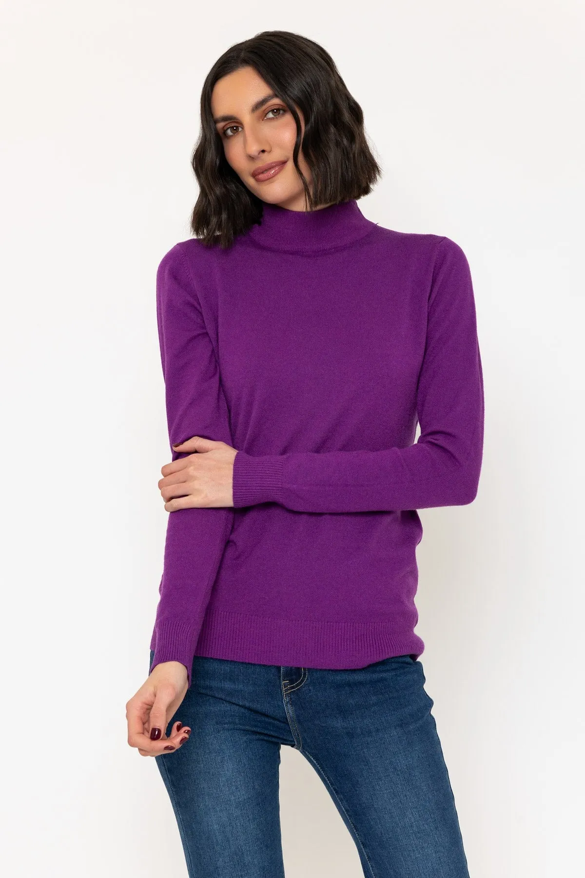 Turtleneck Knit in Purple