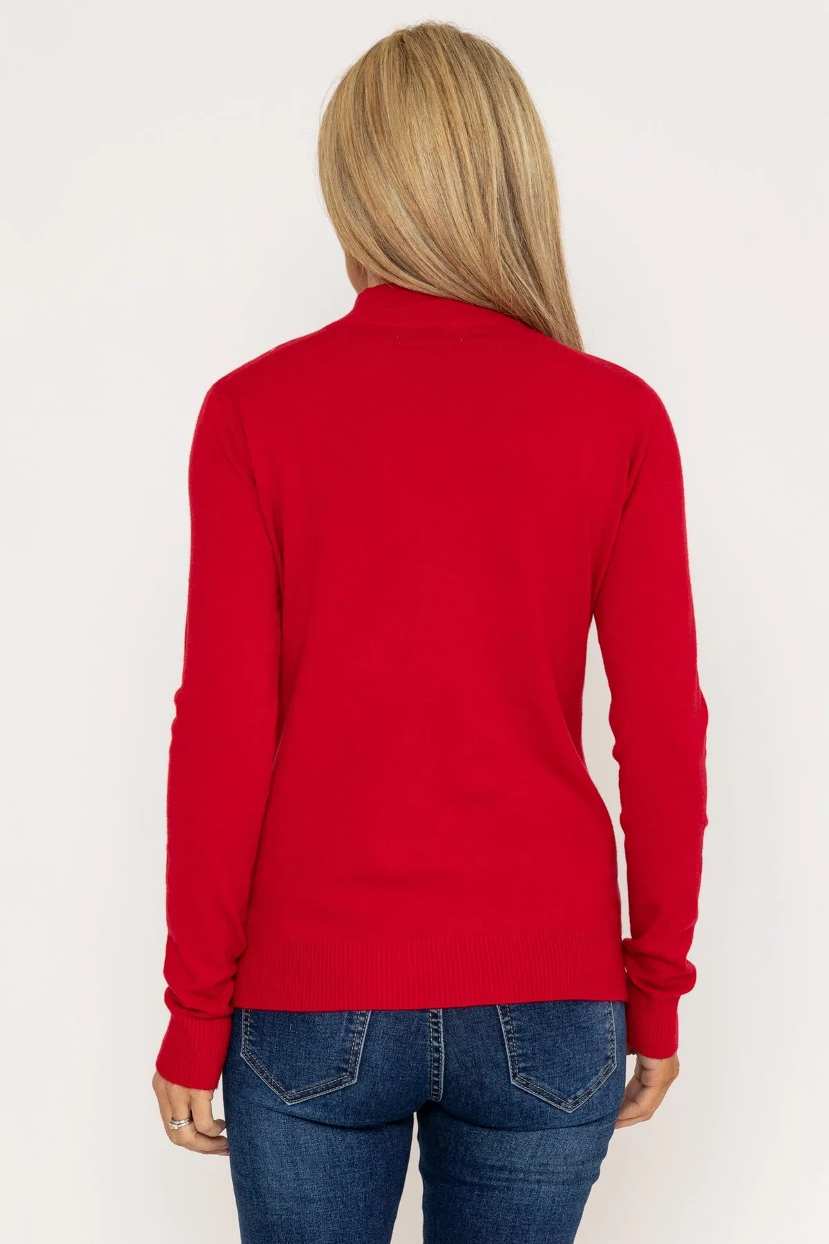 Turtleneck Knit in Red