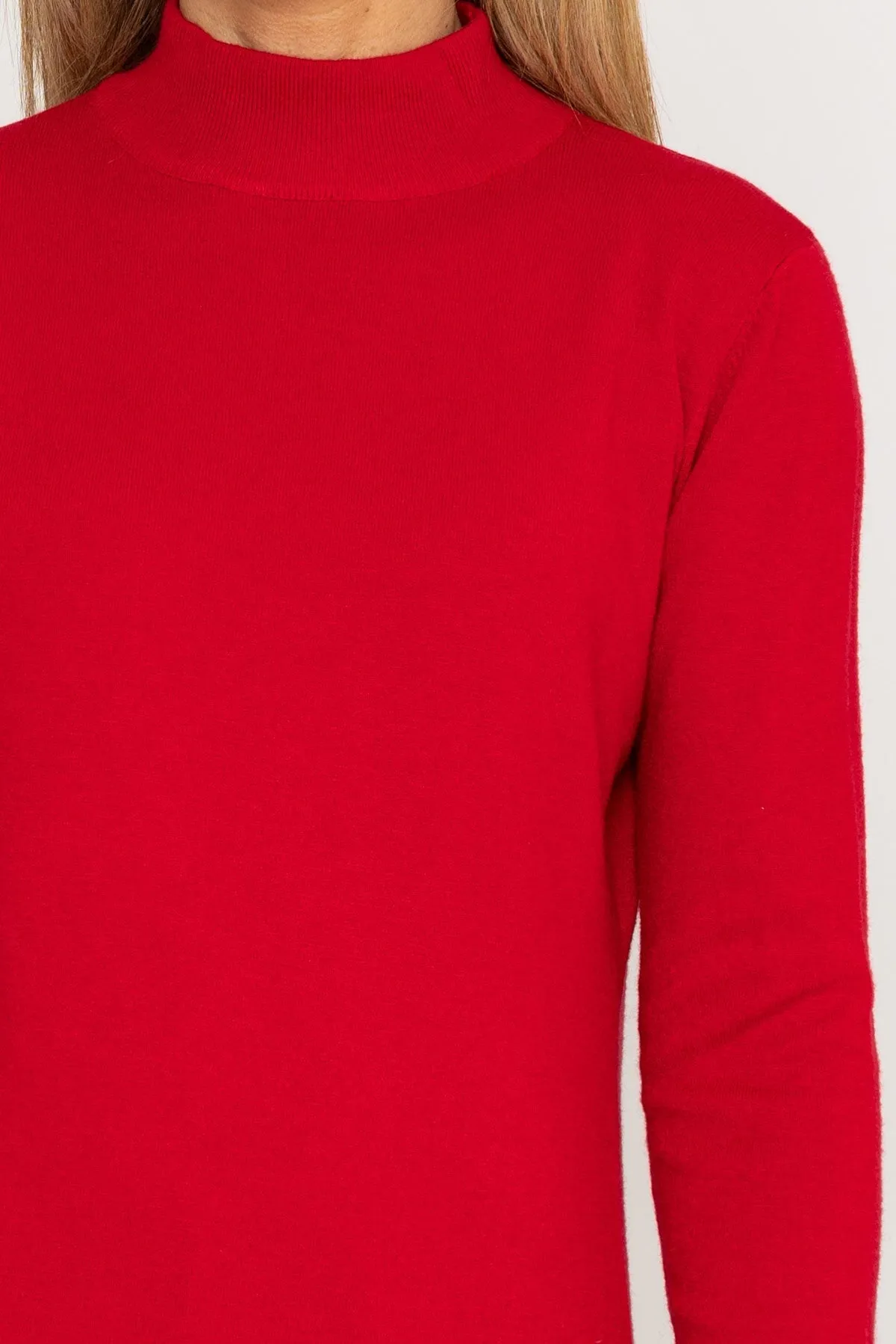 Turtleneck Knit in Red