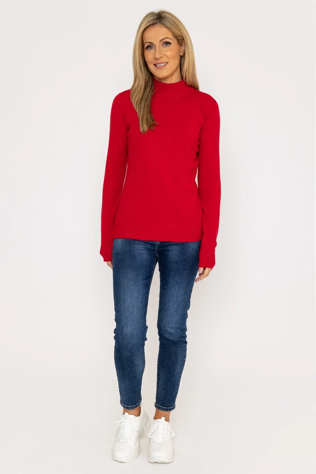 Turtleneck Knit in Red