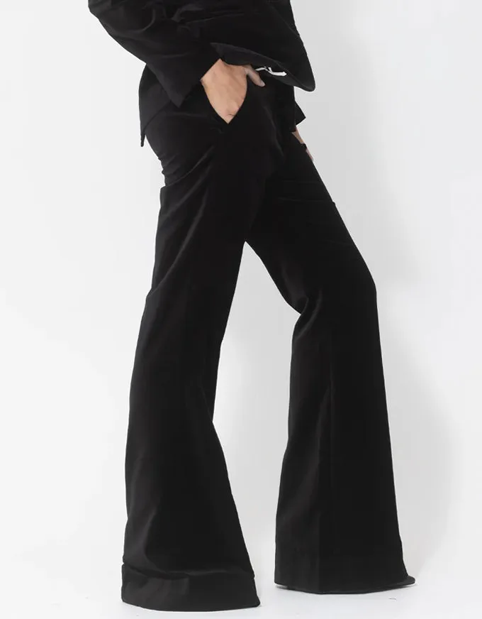 Velvet Bootleg Pant Black