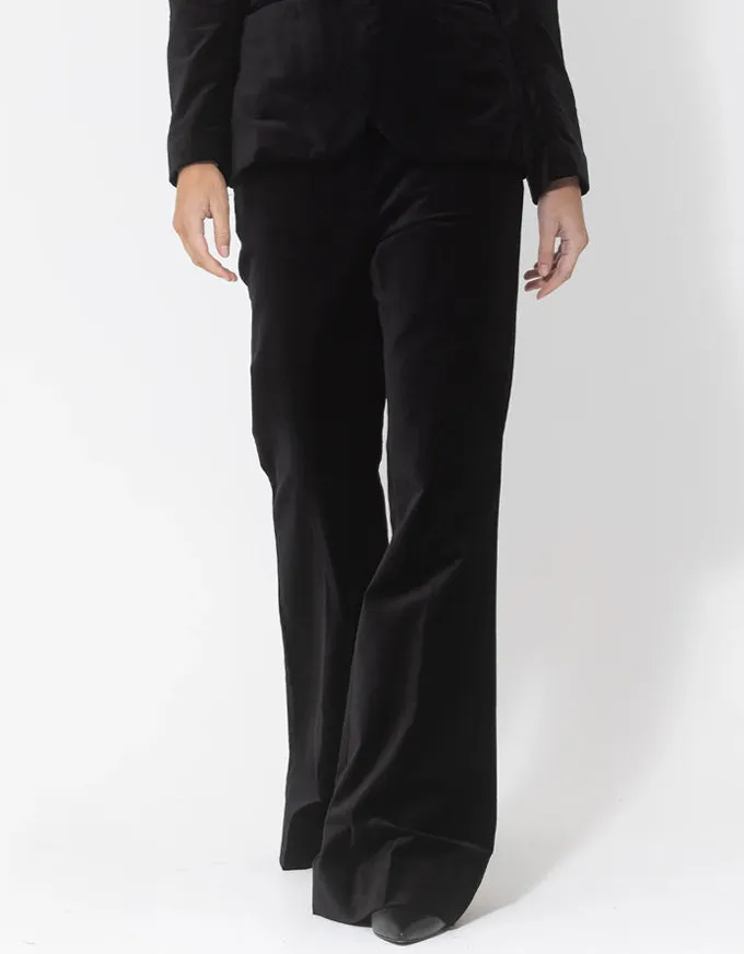 Velvet Bootleg Pant Black